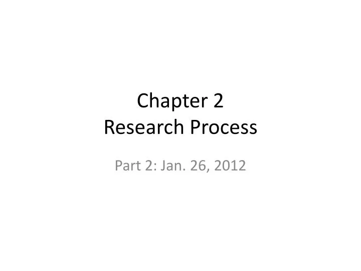 chapter 2 research process