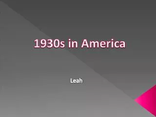 1930s in america