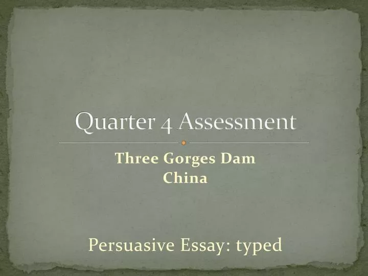 quarter 4 assessment
