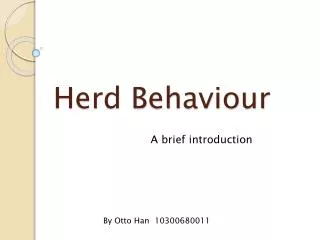 Herd Behaviour