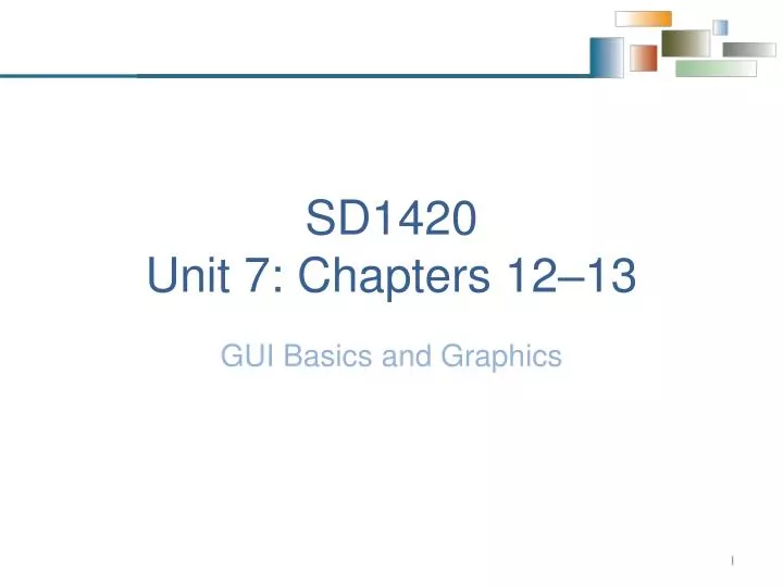 sd1420 unit 7 chapters 12 13