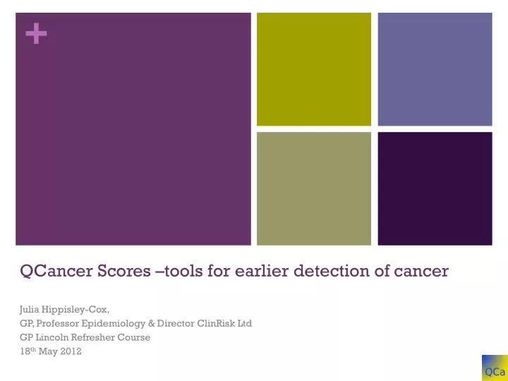 qcancer scores tools for earlier detection of cancer