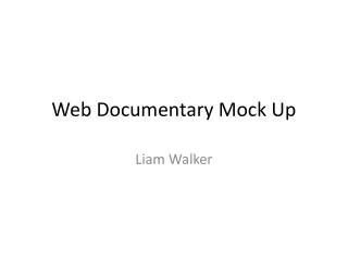 Web Documentary Mock Up