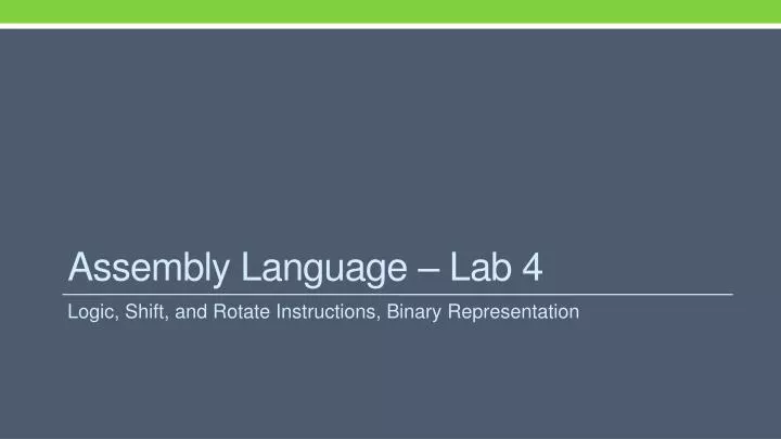 assembly language lab 4
