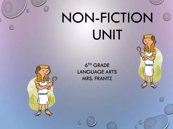 non fiction unit