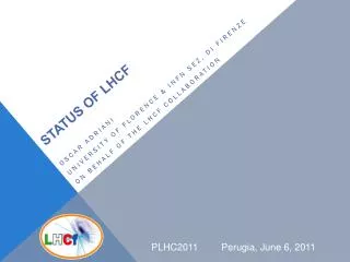 Status of LHCf