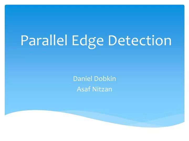 parallel edge detection