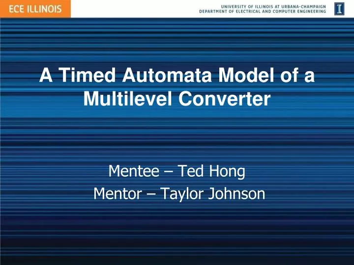 a timed automata model of a multilevel converter