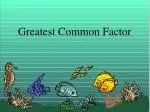 Greatest Common Factor - slide 1