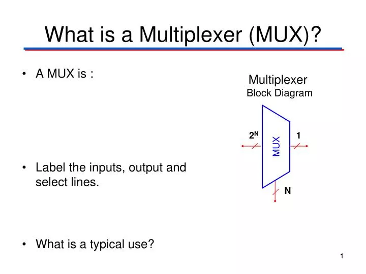 what is a multiplexer mux