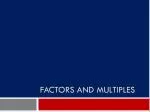 Factors and Multiples - slide 1