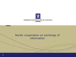 Nordic cooperation on exchange of information