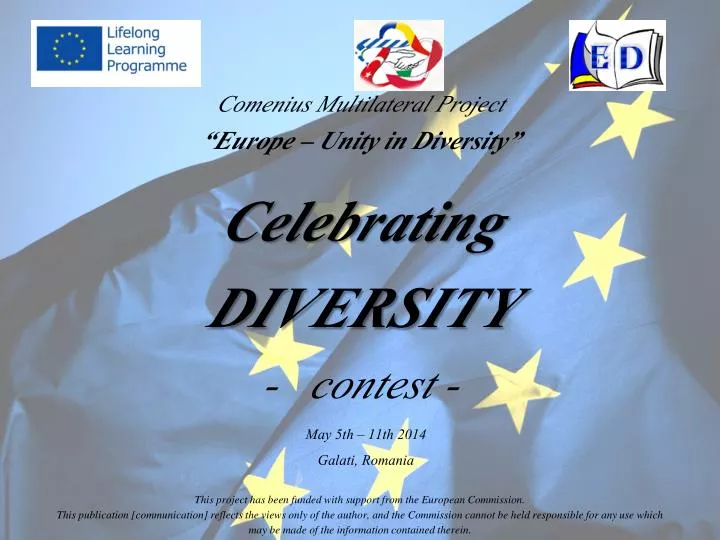 comenius multilateral project europe unity in diversity celebrating diversity contest