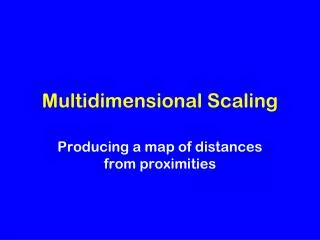 Multidimensional Scaling