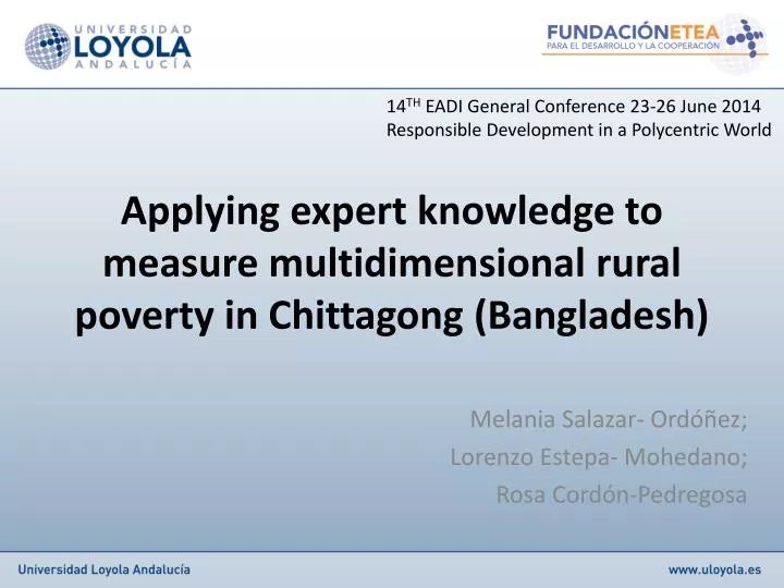 applying expert knowledge to measure multidimensional rural poverty in chittagong bangladesh