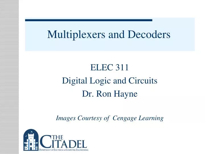 multiplexers and decoders