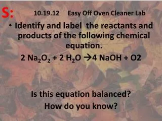 10.19.12 Easy Off Oven Cleaner Lab