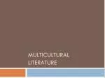 Multicultural Literature - slide 1