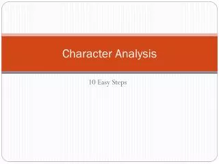 Character Analysis