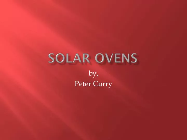 solar ovens