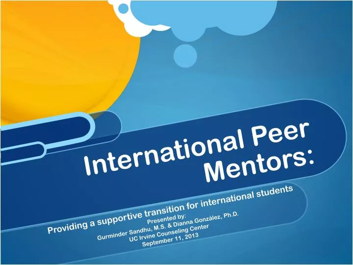 international peer mentors