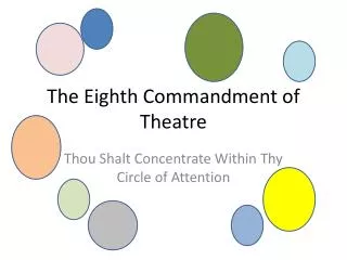 The Eighth Commandment of Theatre