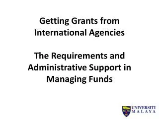 List of Foundations and Other Funding Sources