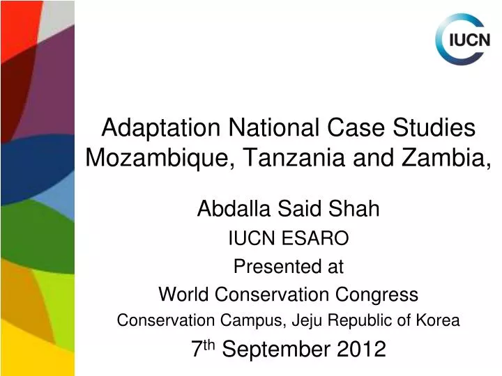 adaptation national case studies mozambique tanzania and zambia