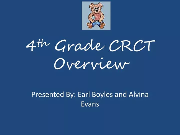 4 th grade crct overview