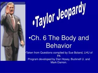 Taylor Jeopardy