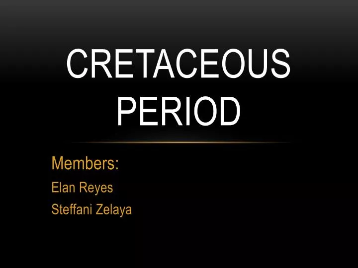cretaceous period