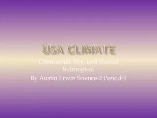 USA Climate