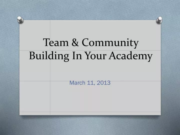 team community building in your academy
