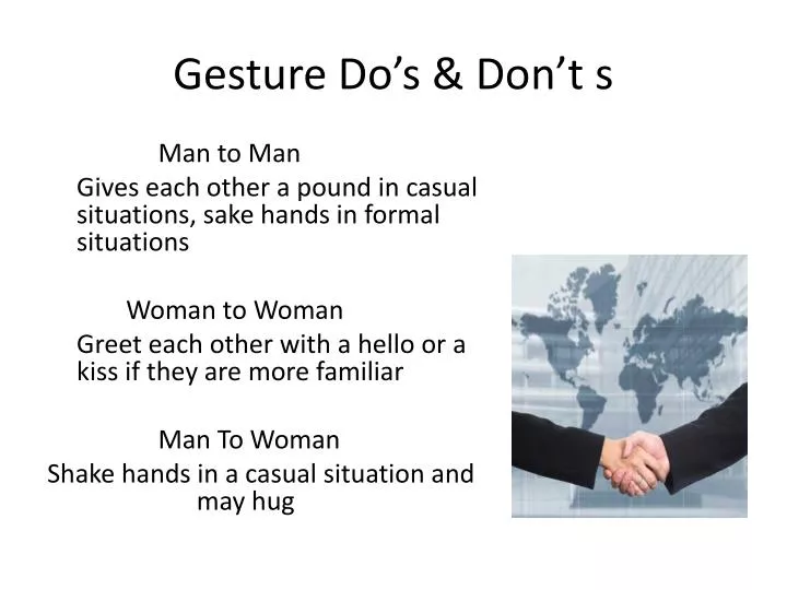 gesture do s don t s