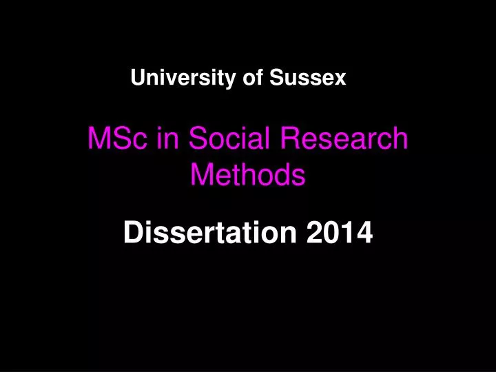 msc in social research methods