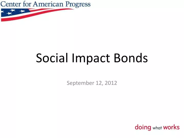 social impact bonds