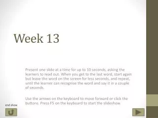 Week 13