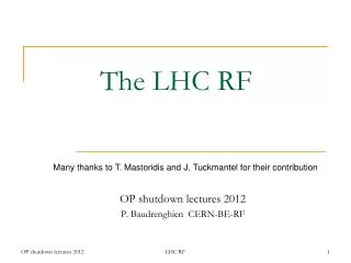 The LHC RF