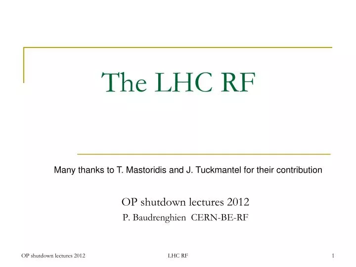 the lhc rf