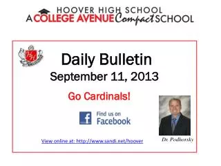 Daily Bulletin September 11, 2013