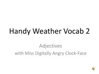 Handy Weather Vocab 2