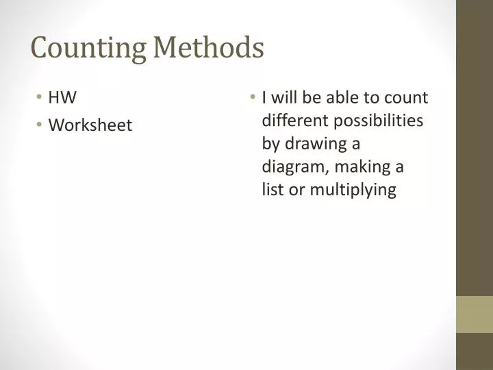 counting methods