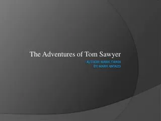 the adventures of tom sawyer