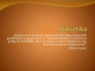 stilisztika