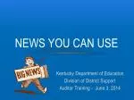 News you can use