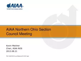 AIAA Northern Ohio Section Council Meeting