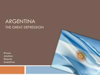 Argentina The great depression