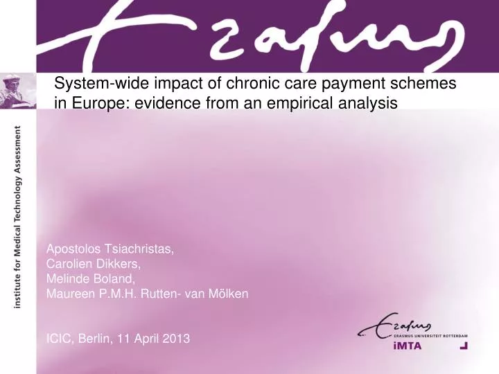 system wide impact of chronic care payment schemes in europe evidence from an empirical analysis