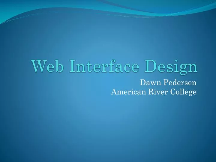 web interface design