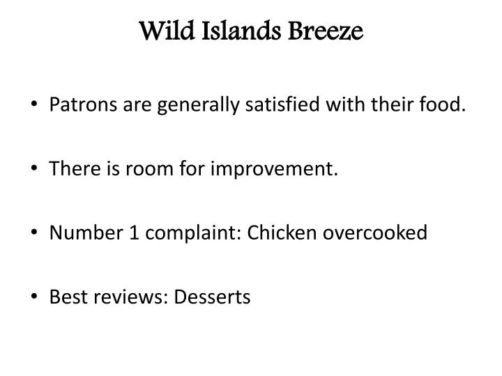 wild islands breeze